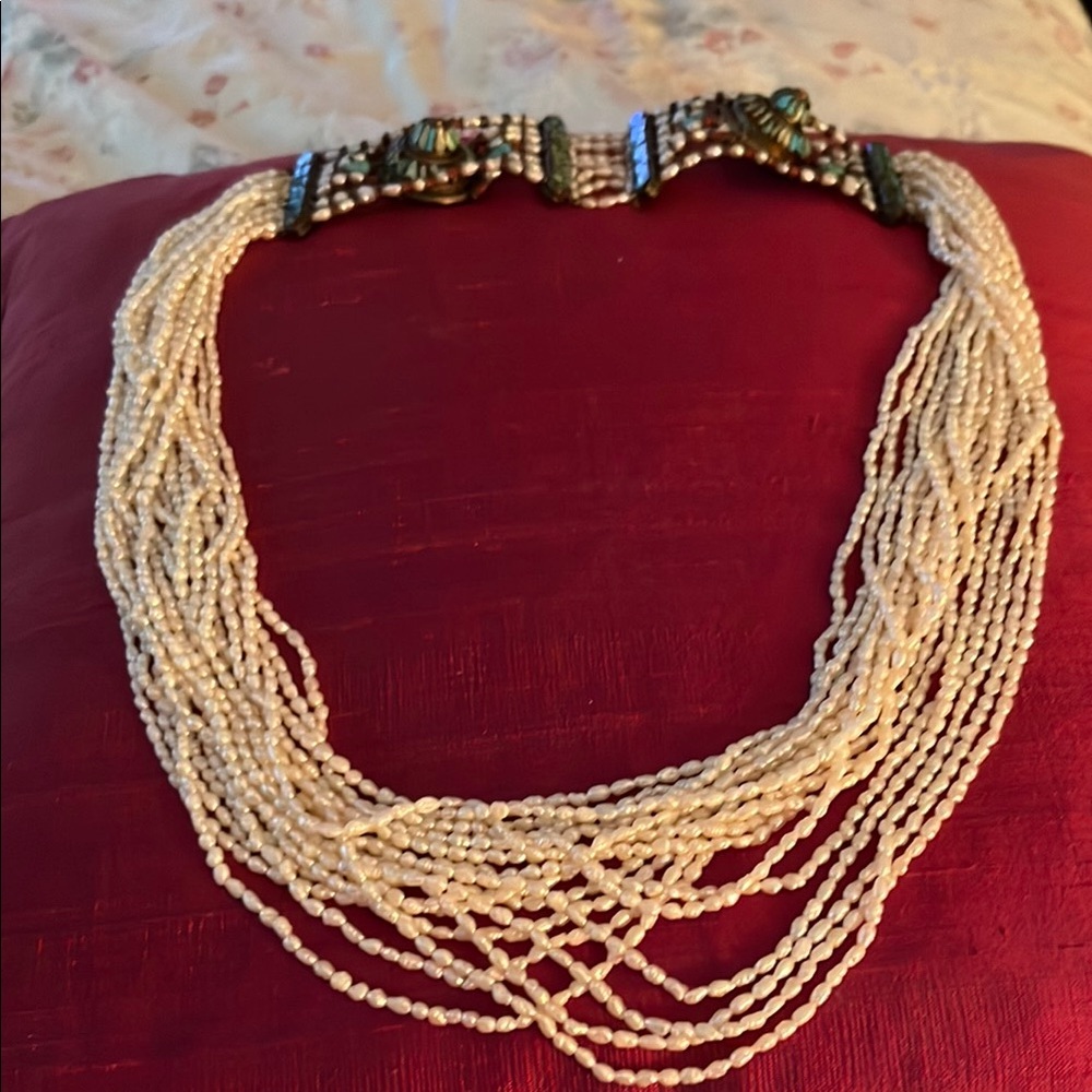 Elegant Multi-Strand Pearl Necklace